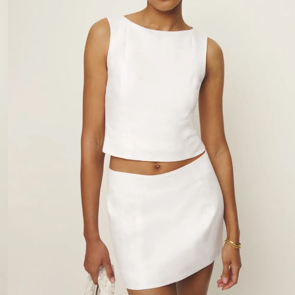 Reformation Petite Grace Linen Top